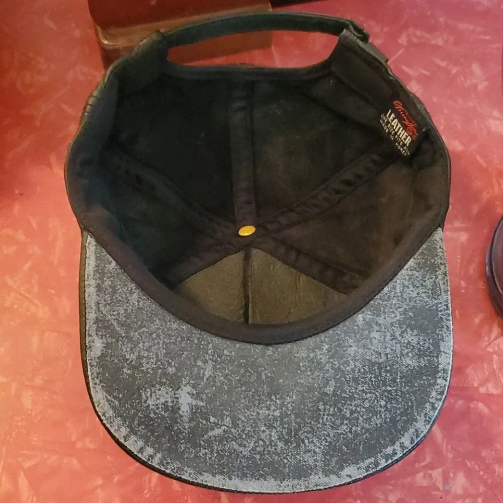 Leather San Francisco 49ers hat...Vintage